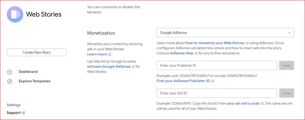 Add Google Adsense in Web Stories