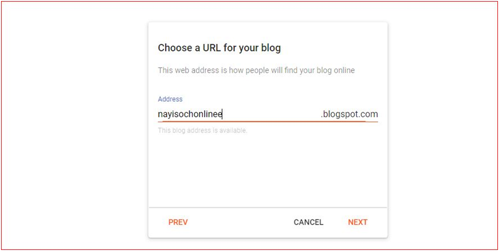 Choose a URL for your blog
